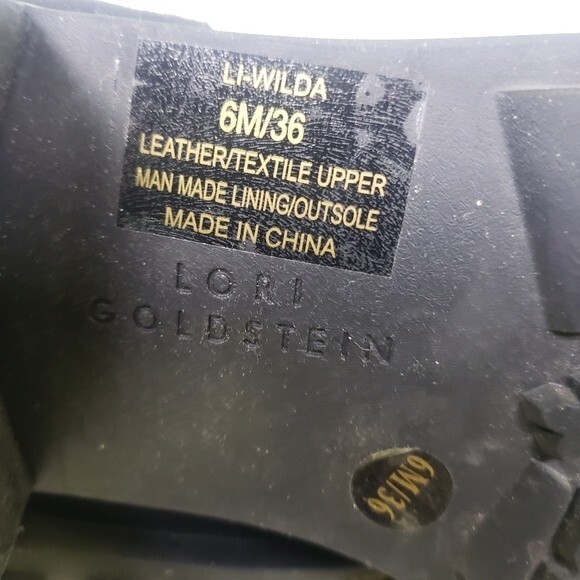 Lori Goldstein Women's Purple Black Color Block Heeled Boots Size 6M - Picture 3 of 11